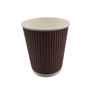 8oz Brown Ripple Wall Paper Cups